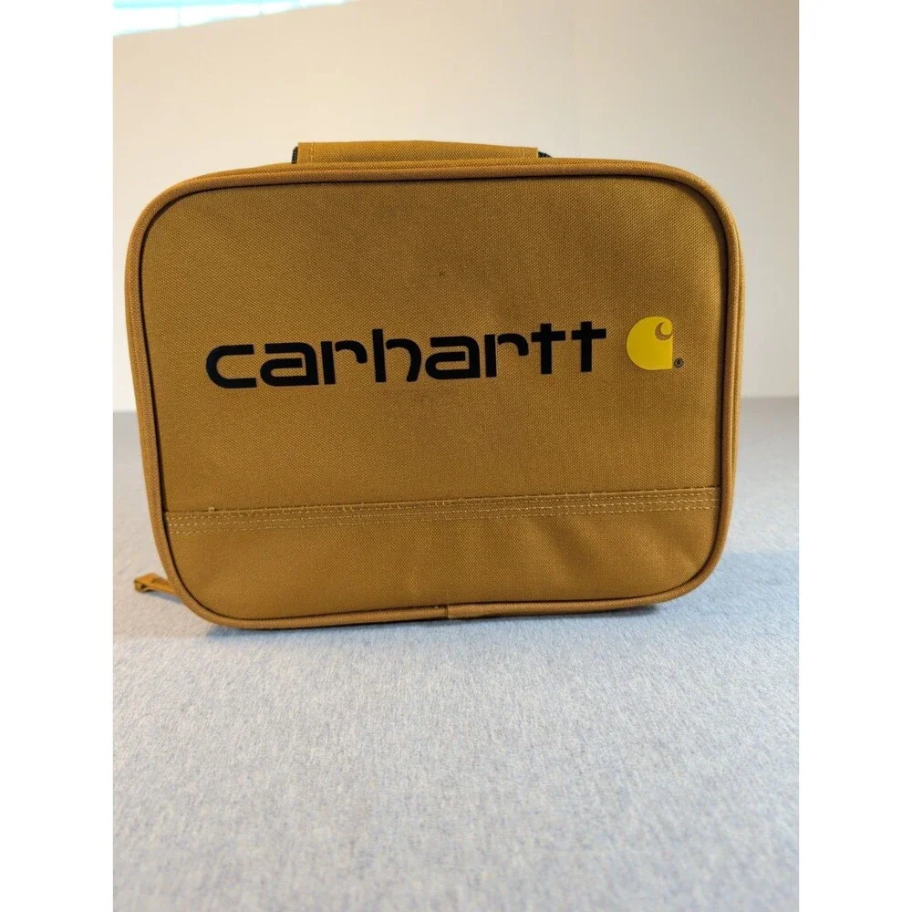 Carhartt Durable Canvas Insulated Lunch Box Cooler Bag Tan/Black